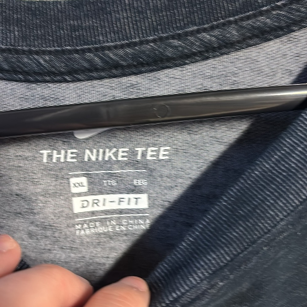 Nike Black Long Sleeve Dri-fit Tee with White Logo - Picture 2 of 5